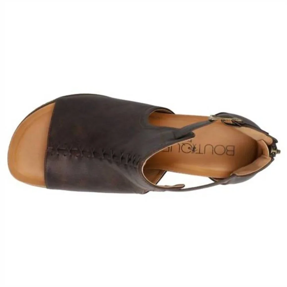 Corkys SUGAR CITY Espadrille Low Wedge Sandals Dark Brown NIB Open Toe Size 10 - Picture 5 of 15